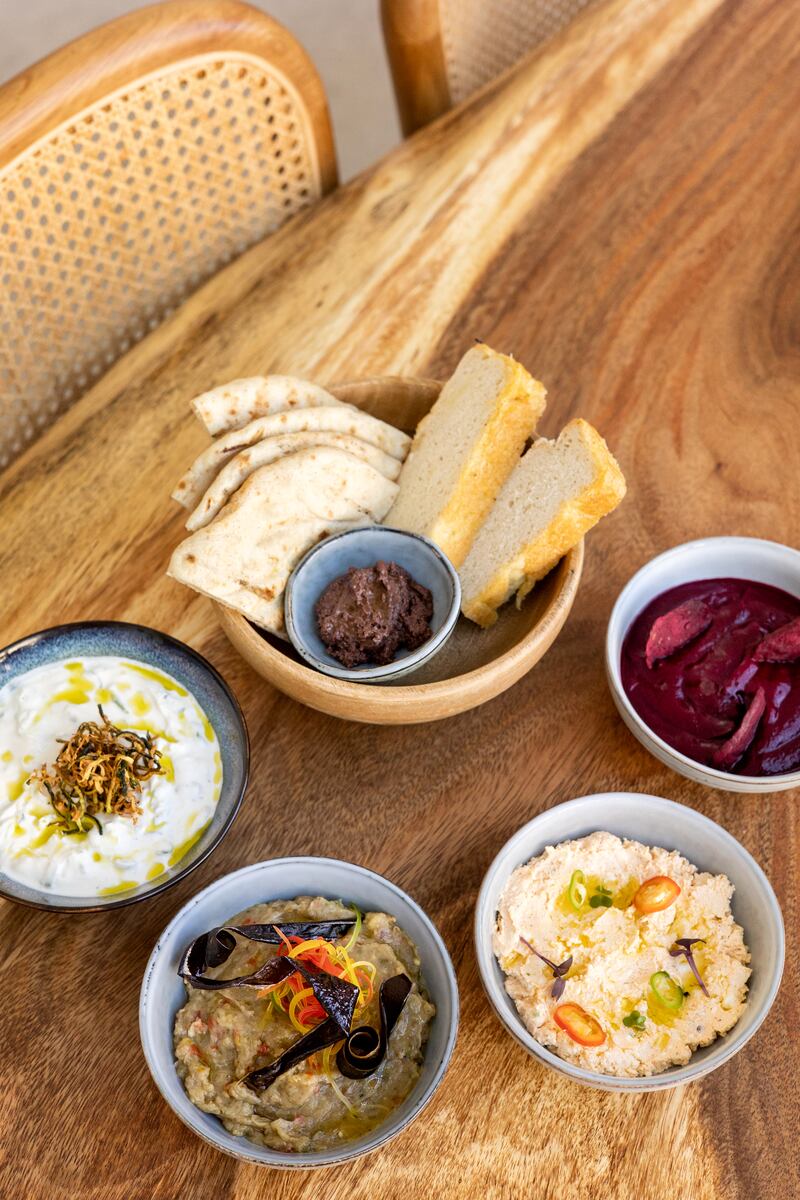 A selection of dips at Zoe Modern Greek Kouzina. All photos: Zoe Modern Greek Kouzina