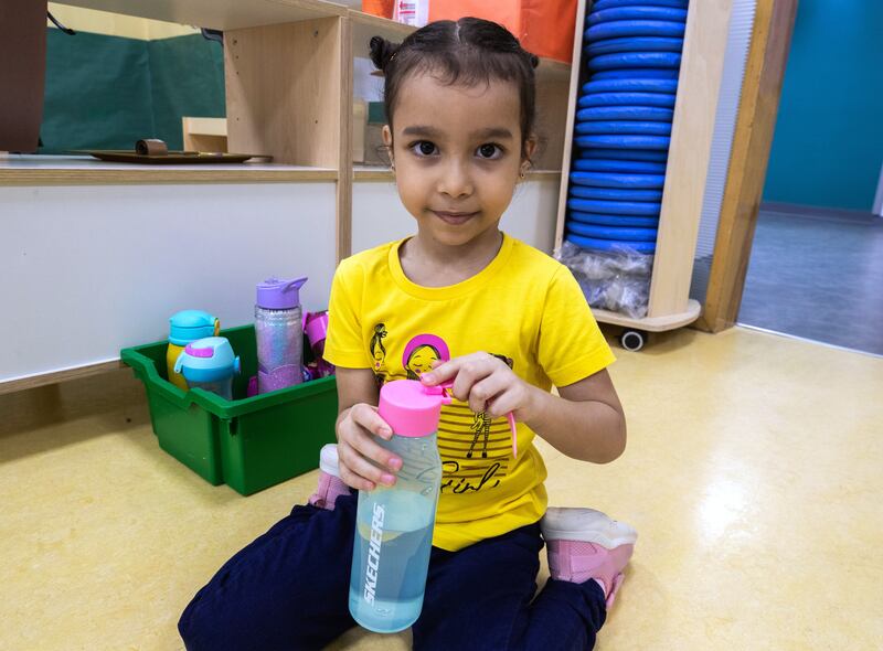 A pupil takes a break at American Academy for Girls.