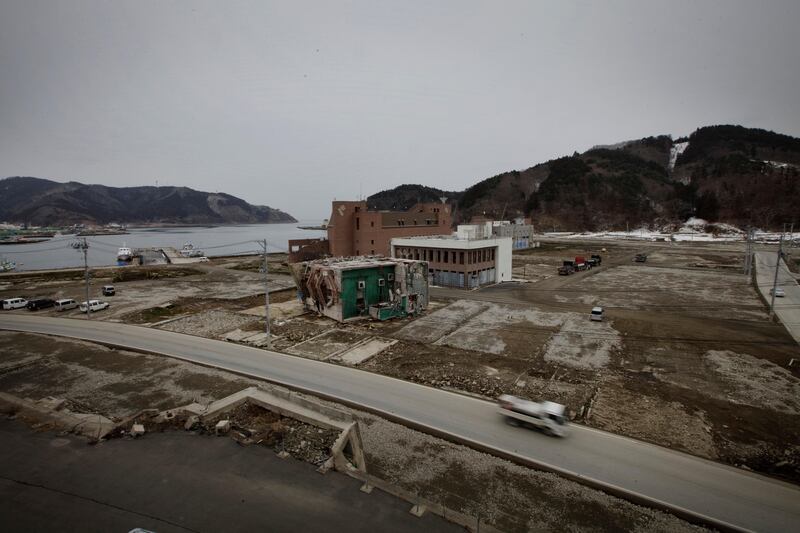 The land, which used to be crowded residential area, remains empty as clean up continues in Onagawa in Miyagi prefecture, Japan on Feb 28, 2012. Massive earthquake and tsunami hit the northern Japan on March 11, 2011, sweeping away many coastal towns like this, killing over 15000 and 3000 are still missing.
Photo by Kuni Takahashi