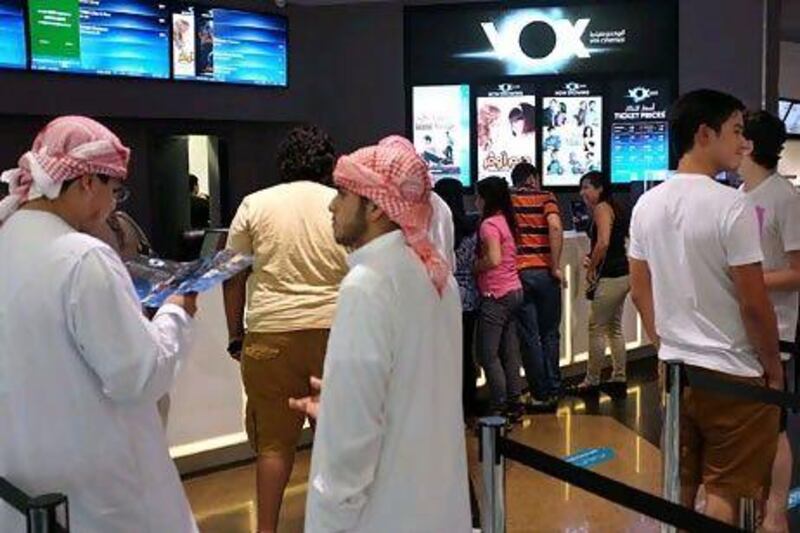 Total box-office takings in the Arab world stands at approximately $100 million a year, according to the Arab Media Outlook. Delores Johnson / The National