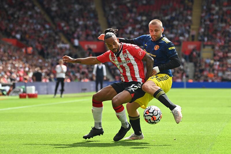 Theo Walcott - 6: Quiet first half on right wing where Shaw’s runs down the flank must have caused concern to manager Hasenhuttl as the former England attacker was hooked in tactical switch at break. AFP