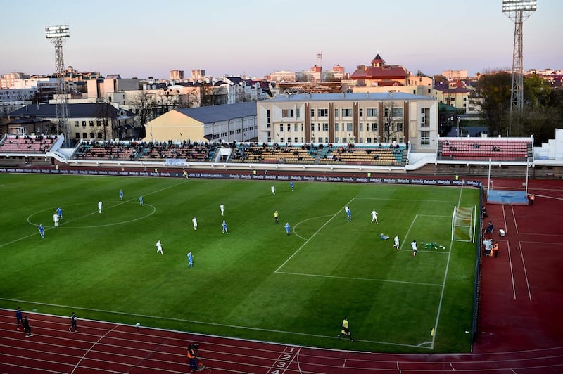 Match between Dynamo Brest and FC Isloch in Belarus on Sunday. AFP