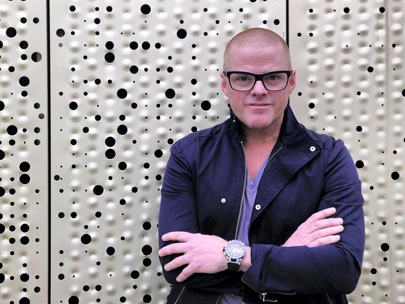 British chef Heston Blumenthal poses during the Brainy Tongue event in the Basque Culinary Center of San Sebastian on October 26, 2016. 
"What if the secret of taste on the palate was not but a few centimeters above?" This is what has been defending for years the psychologist Charles Spence, a contributor to numerous chefs to enhance the eating experience through the brain. / AFP PHOTO / ANDER GILLENEA