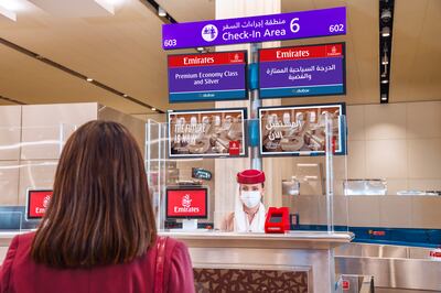 Travellers booking Emirates's premium economy experience will have a dedicated check-in counter at Dubai International to cut down on waiting times. Photo: Emirates