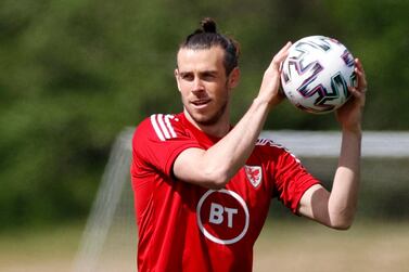 Gareth Bale during training with Wales ahead of Euro 2020. Action Images