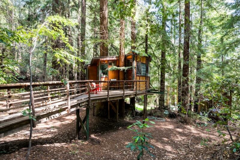 3. Redwood treehouse in the Santa Cruz mountains, California, United States.
