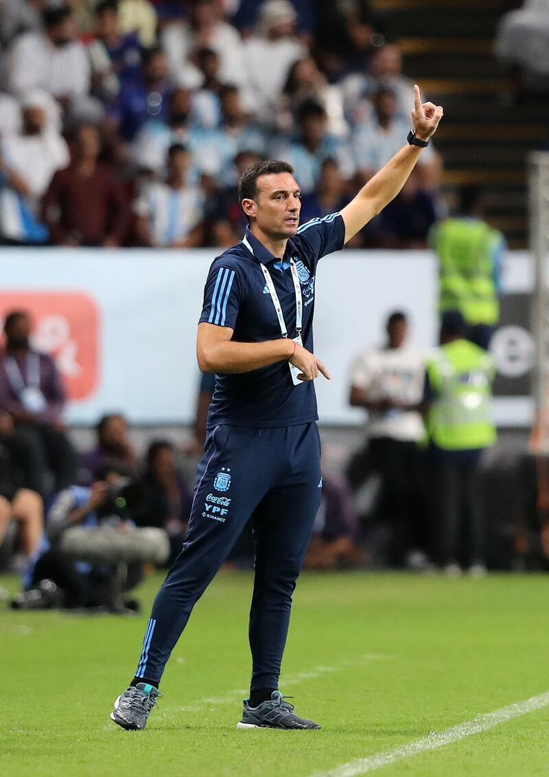 Argentina manager Lionel Scaloni