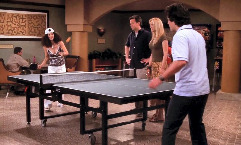 'The One In Barbados Part 1 and 2' (s10, e17 and s10, e18): We're merging these two together, because the trip to Barbados is one big bonanza and it was technically just a double-length episode. We have Monica's giant hair ("it's the humidity!"), the most competitive table tennis game of all time courtesy of Mike (played by Paul Rudd), and then Phoebe's ex-boyfriend David shows up, leaving him and Mike both vying for her heart. All of that goes down while Ross is keynote speaker at a paleontology convention in paradise. Courtesy Netflix