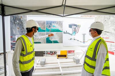 Saeed Al Tayer, CEO of Dubai Electricity and Water Authority (DEWA), visited the hydroelectric power station being built in Hatta, to review its progress. 