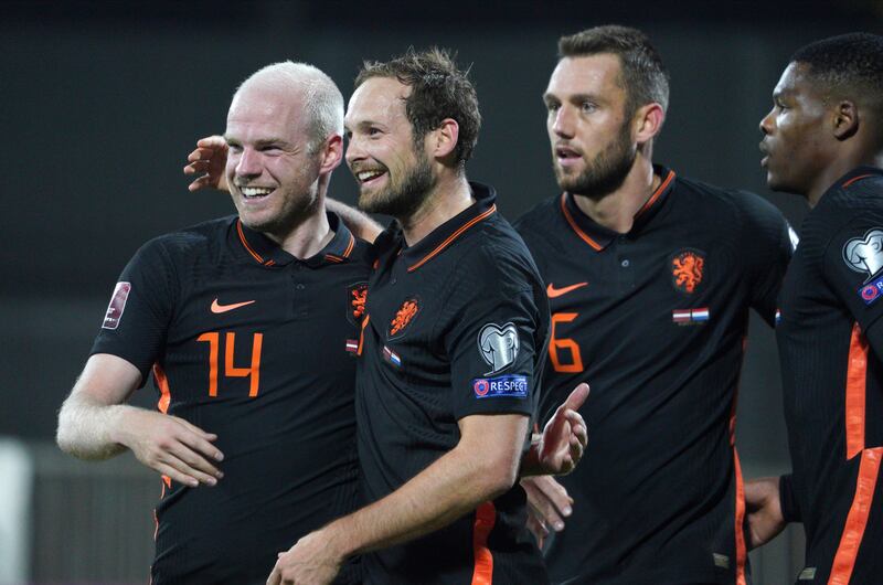 October 8, 2021. Latvia 0 Netherlands 1 (Klaassen 19'): Davy Klaassen grabbed the only goal of the game to make it three victories on the spin for manager Louis van Gaal with the Dutch sitting top of the group by two points. "We should have been better. But three points are very important for qualification,” captain Virgil van Dijk said. AP