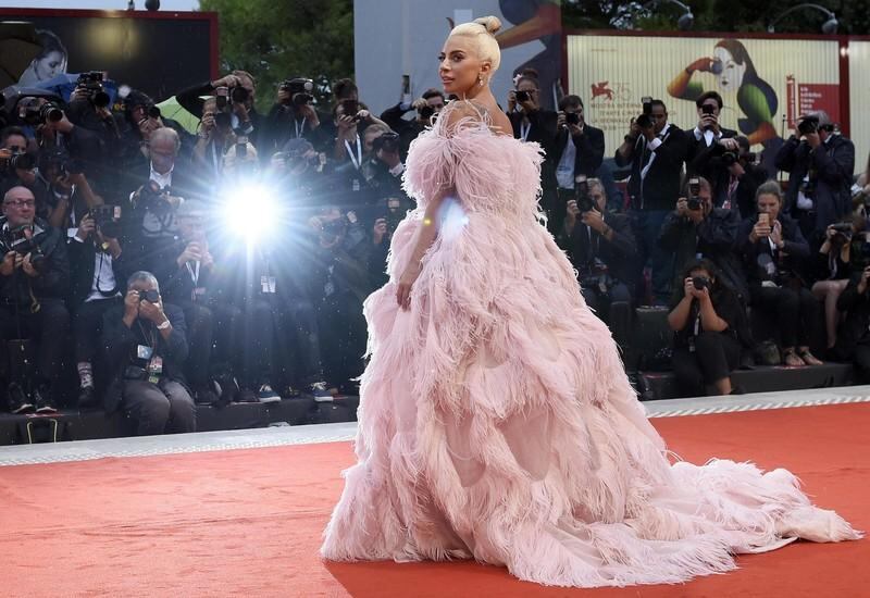 epa06987825 US actress, singer and performer Lady Gaga arrives for the premiere of 'A Star Is Born' during the 75th annual Venice International Film Festival, in Venice, Italy, 31 August 2018. The movie is presented Out Competition at the festival running from 29 August to 08 September 2018.  EPA-EFE/CLAUDIO ONORATI