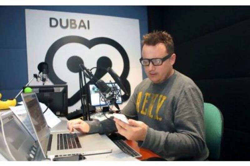 Simon Smedley, a DJ for Dubai 92 radio. The station is owned by the Arabian Radio Network.