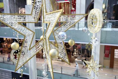 Dubai, United Arab Emirates - Reporter: N/A: Photo project. Christmas decorations in Dubai Mall. Monday, December 9th, 2019. Dubai Mall, Dubai. Chris Whiteoak / The National