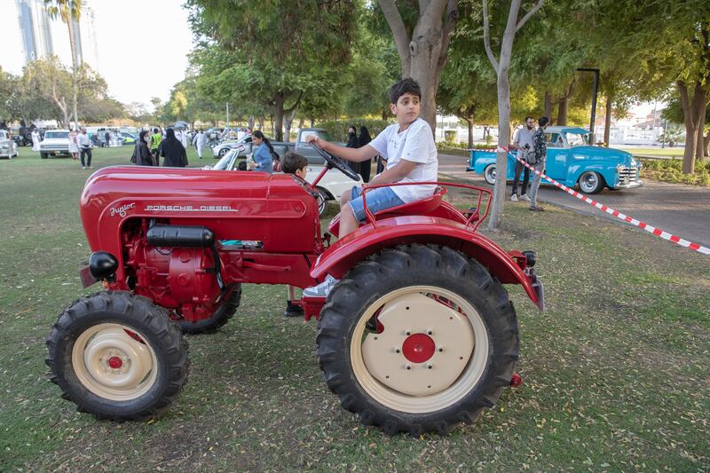 A vintage Porsche Diesel tractor, spotted at the Flat 12 picnic.