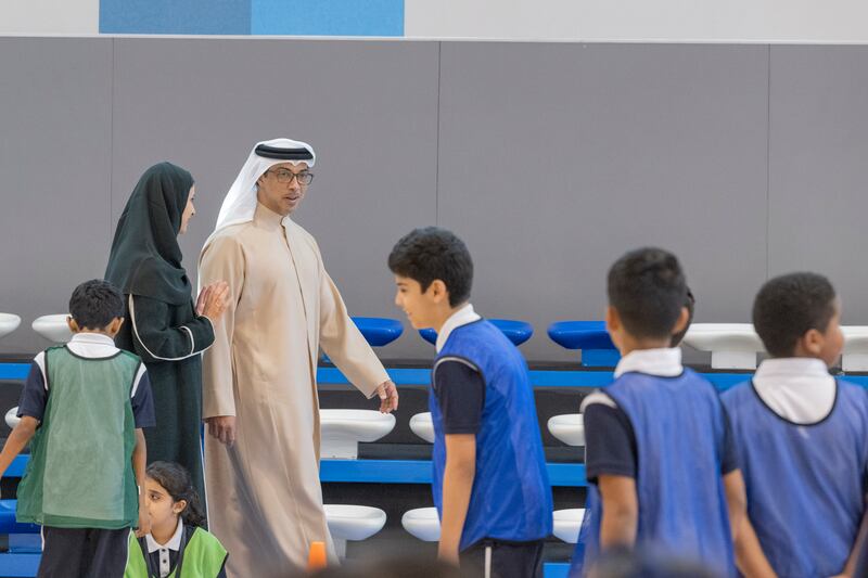 Sheikh Mansour with Ms Al Amiri, Minister of State for Public Education and Advanced Technology