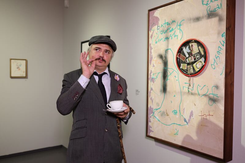 Musician and artist Peter Doherty at the Beyond Fame - The Art of the Stars exhibition in Dusseldorf, Germany, where his work is being exhibited. Getty