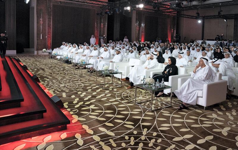 HH Sheikh Khaled bin Mohamed attends Abu Dhabi Private Sector Forum.  MOPA photo