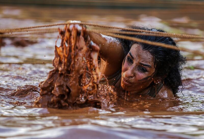 A participant takes part in the annual of Hannibal race Lebanon 2019 in Zen village, district of Batroun north Beirut, Lebanon. More than eight hundred Lebanese and foreign Participants took part in an eight km obstacle race. Courses are uniquely designed to test mental and emotional fitness. EPA