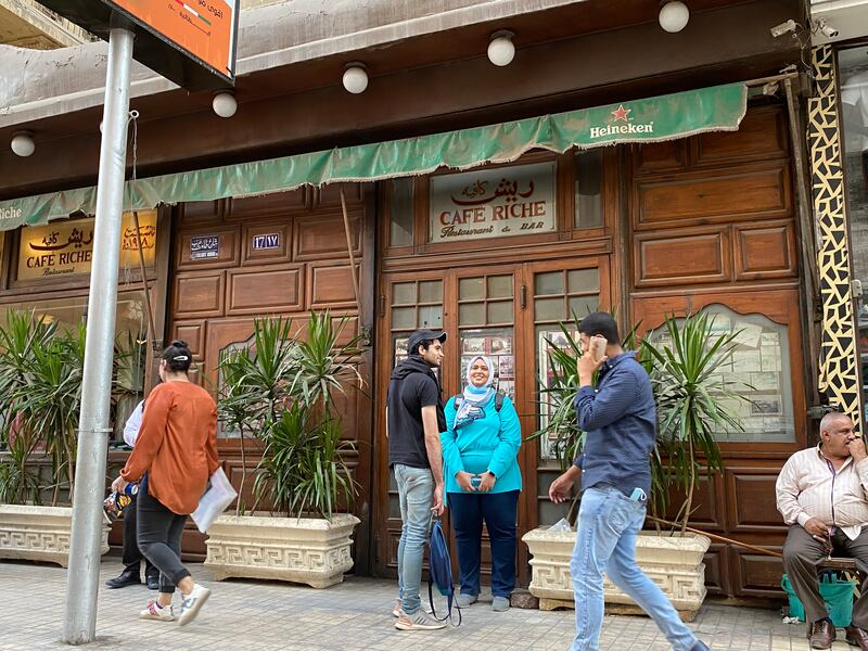 Cafe Riche in Downtown Cairo. Nada El Sawy / The National