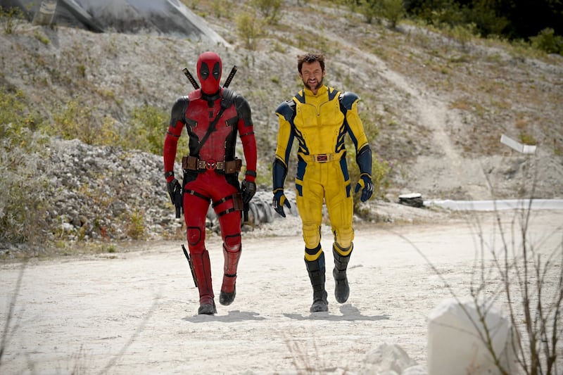 Ryan Reynolds as Deadpool and Hugh Jackman as Wolverine in Deadpool 3. Photo: Walt Disney Studios