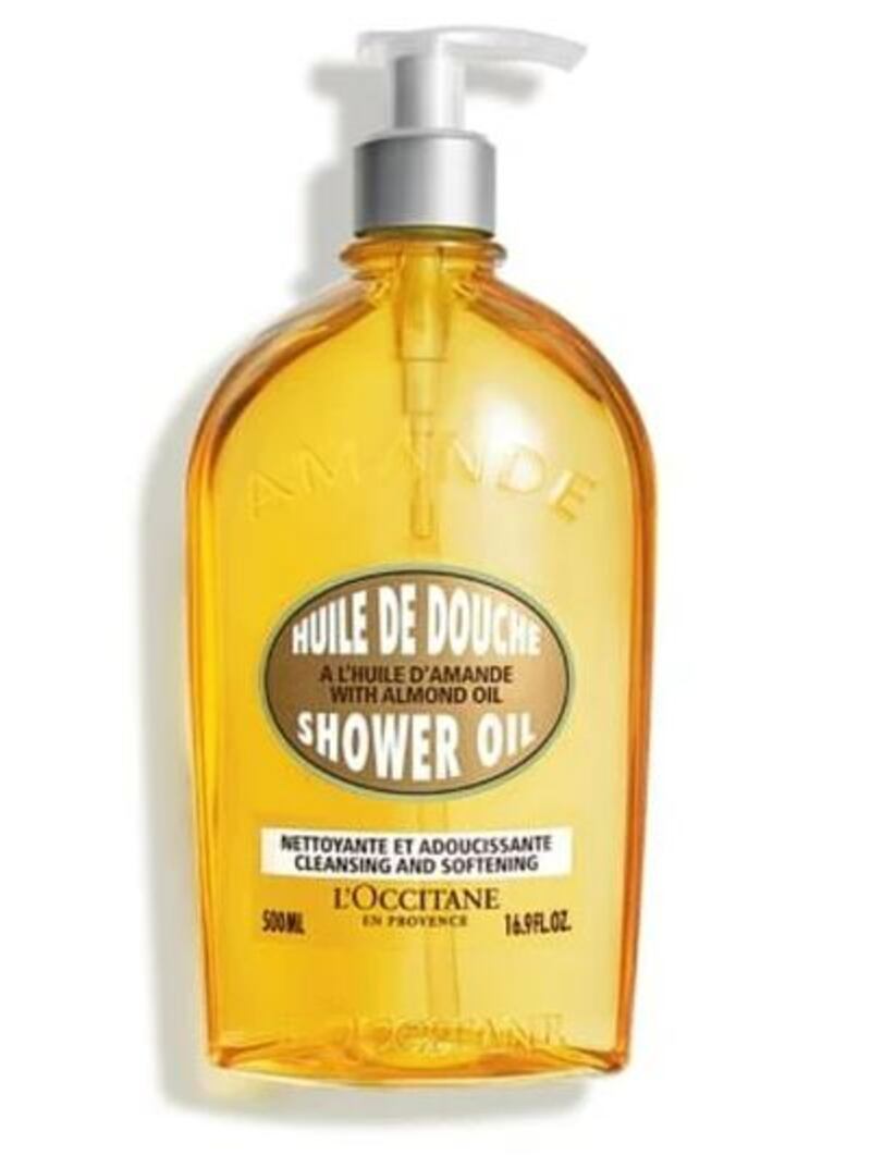 Almond shower oil, Dh179, L'Occitane. Photo: L'Occitane