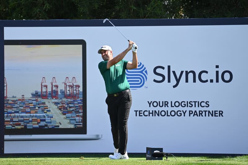 Richard Bland of England tees-off on the seventh hole. Getty