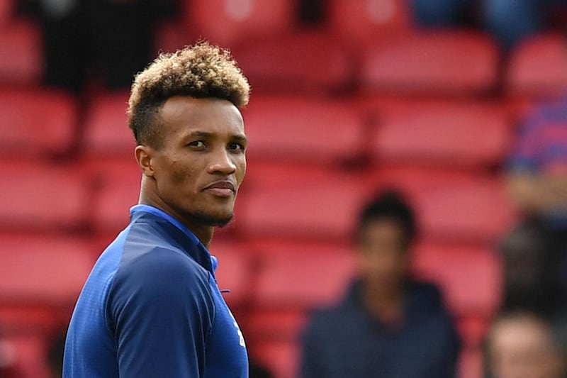 Everton's Ivorian midfielder Jean-Philippe Gbamin warms up for the English Premier League football match between Crystal Palace and Everton at Selhurst Park in south London on August 10, 2019. (Photo by Ben STANSALL / AFP) / RESTRICTED TO EDITORIAL USE. No use with unauthorized audio, video, data, fixture lists, club/league logos or 'live' services. Online in-match use limited to 120 images. An additional 40 images may be used in extra time. No video emulation. Social media in-match use limited to 120 images. An additional 40 images may be used in extra time. No use in betting publications, games or single club/league/player publications. /