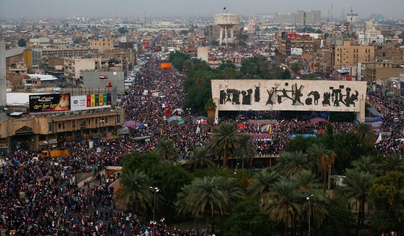 A general view of Tahrir Square as demonstrators take part in a protest. Reuters