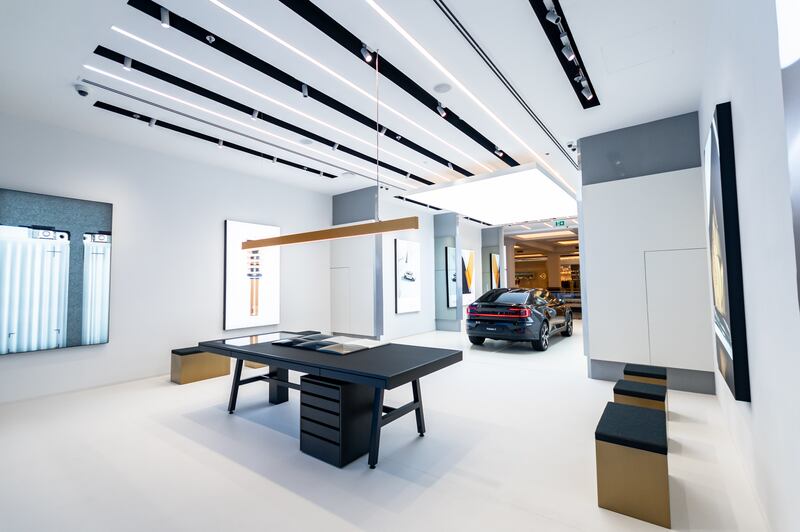 Potential customers can book test drives at Dubai's Polestar Space.