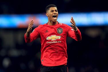 File photo dated 07-12-2019 of Manchester United's Marcus Rashford. PA Photo. Issue date: Saturday May 2, 2020. Manchester United striker Marcus Rashford has urged the club’s academy players to keep working through the shutdown after the Premier League ended the youth league season on Friday. See PA story SOCCER Man Utd. Photo credit should read Mike Egerton/PA Wire.