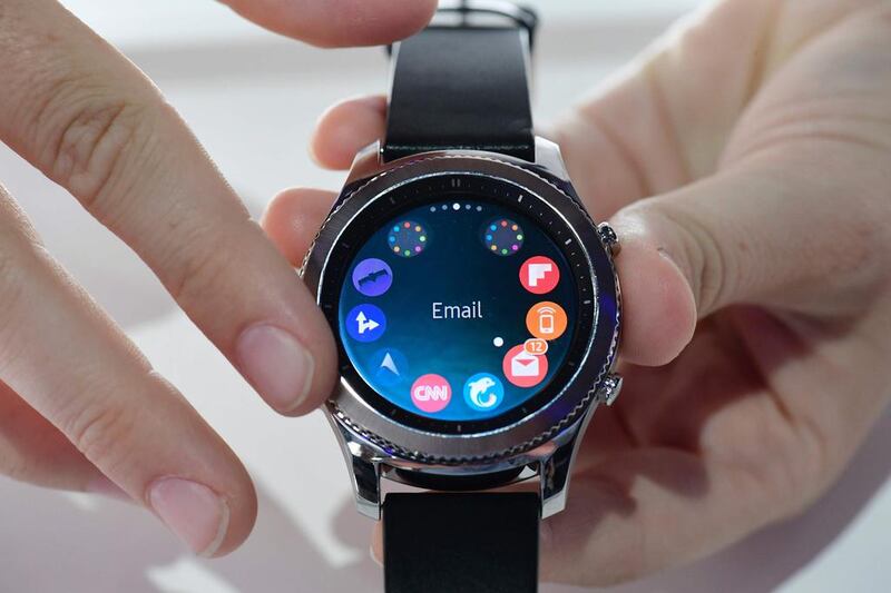 Samsung also unveiled its Gear S3 smartwatch at the IFA in Berlin on Wednesday. Tobias Schwarz / AFP