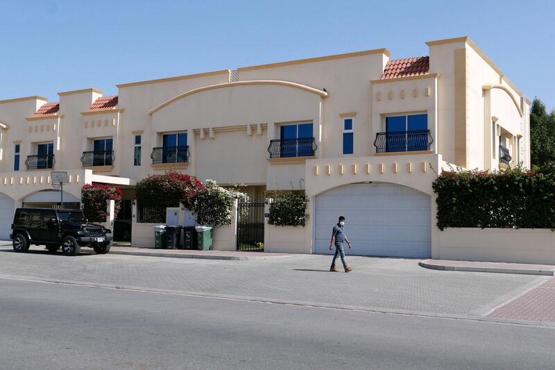 DUBAI, UNITED ARAB EMIRATES , Feb 08 – Villas compound in Umm Suqeim area in Dubai. (Pawan Singh / The National) For News/Stock/Online/Instagram. Story by Georgia 