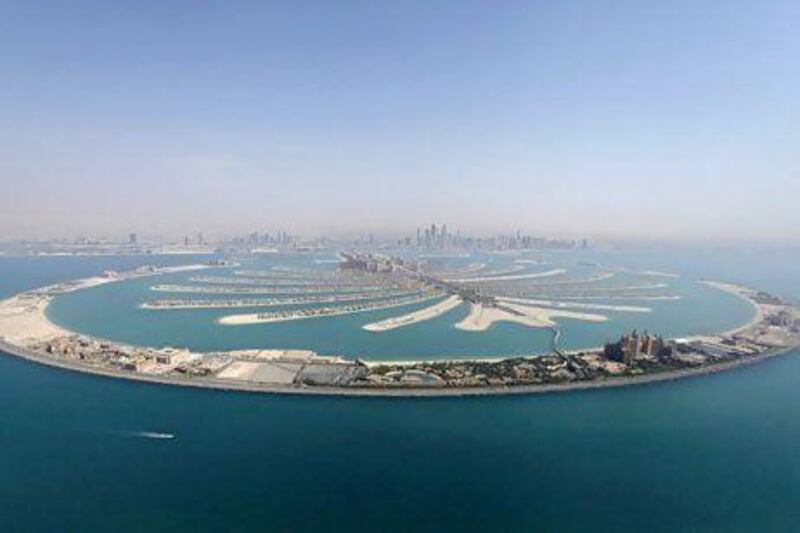 Dubai's Palm Jumeirah, home to hotels and residences, remains one of the most famous megaprojects in the region, if not the world. Jumana El Heloueh / Reuters