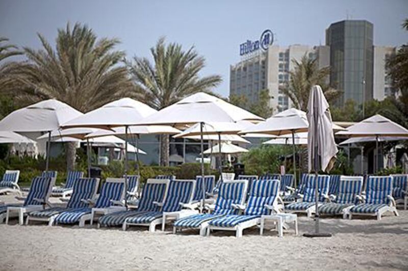 The Hilton Abu Dhabi hotel on Corniche Road. Silvia Razgova / The National





