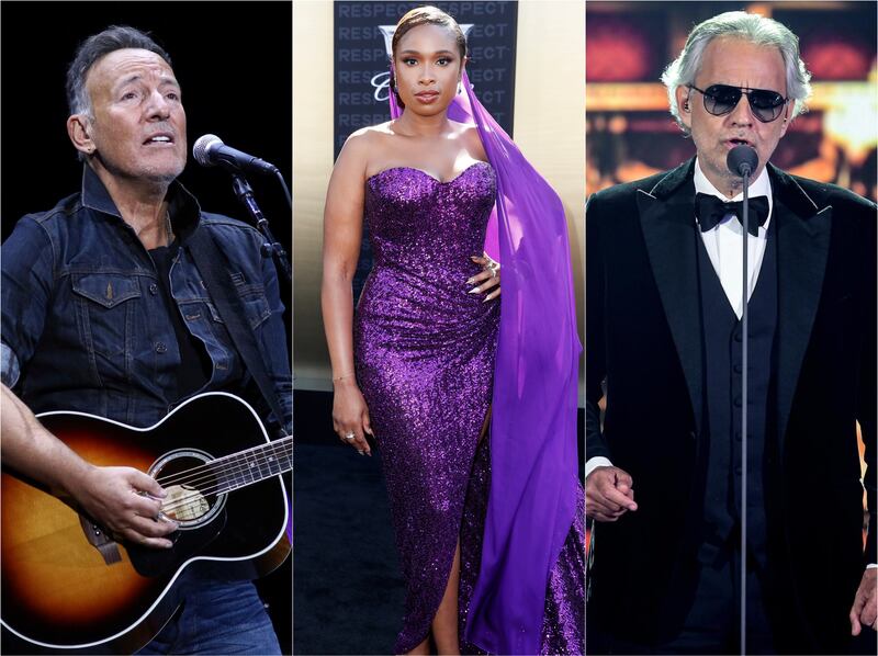 Bruce Springsteen, Jennifer Hudson and Andrea Bocelli are among the stars to perform at New York City's 'Homecoming Concert' on Saturday.