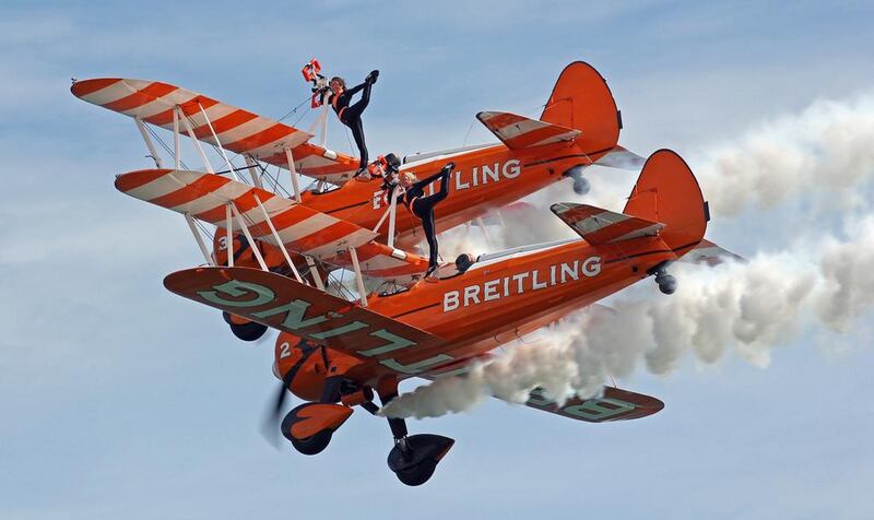 The Breitling Wingwalkers will be performing aerial stunts at the 10th Al Ain Aerobatic Show. Courtesy Matt Pearson