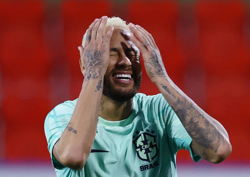 Brazil's Neymar during training. Reuters