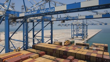 Khalifa Port Container Terminal in Abu Dhabi. Ravindranath K / The National