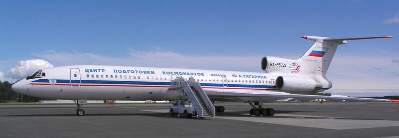 FILE - In this file photo taken on Thursday, June 10, 2004, a Russian Federation Tupolev Tu-154 Open Skies Treaty reconnaissance aircraft sits on the runway at Elmendorf Air Force Base in Anchorage, Alaska prior to its departure for two overflights of central Alaska. Russia says it will withdraw from an international treaty allowing observation flights over military facilities following the U.S. exit from the pact. Russia's Foreign Ministry said in a statement Friday, Jan. 15, 2021 that the U.S. withdrawal from the Open Skies Treaty last year "significantly upended the balance of interests of signatory states," adding that Moscow's proposals to keep the treaty alive after the U.S. exit have been cold-shouldered by Washington's allies. (AP Photo/Mark Farmer, File)