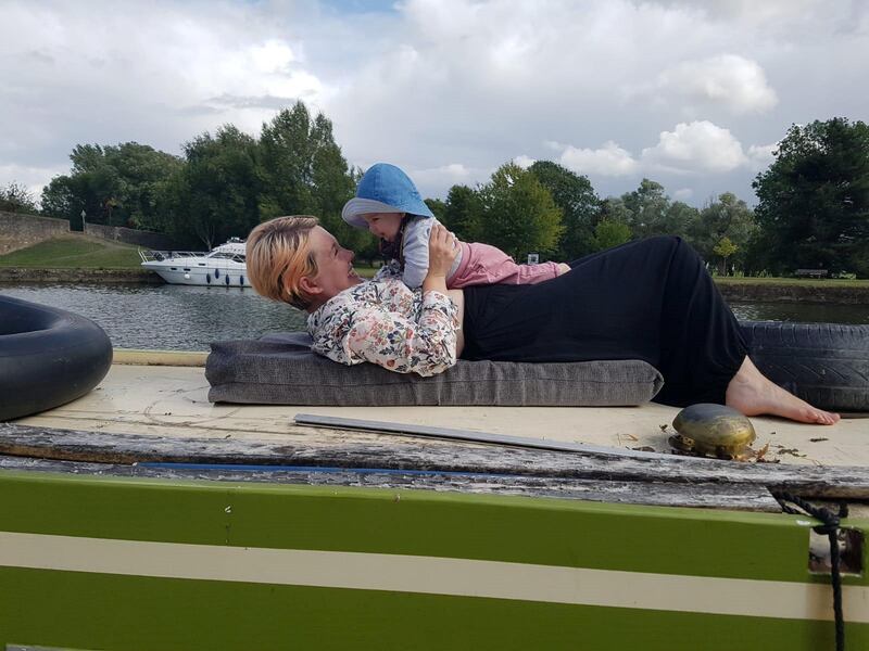 Family and friends were surprised when the couple decided to raise their child on a barge. Courtesy Kim Easton-Smith