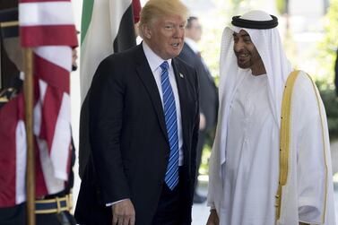 Donald Trump and Sheikh Mohammed bin Zayed discussed Iran during a phone call. Aaron Bernstein / Bloomberg News