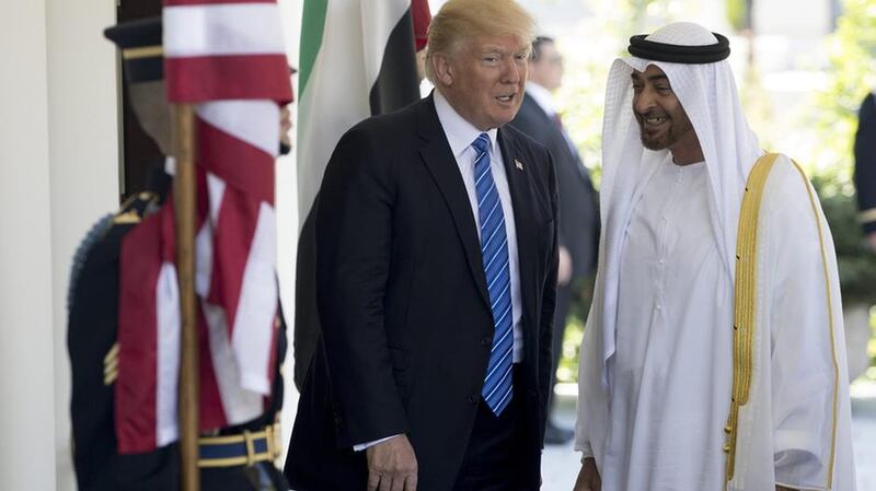 Donald Trump and Sheikh Mohammed bin Zayed discussed Iran during a phone call. Aaron Bernstein / Bloomberg News