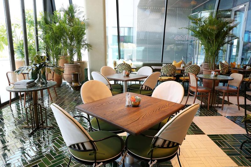 DUBAI, UNITED ARAB EMIRATES , June 18  – 2020 :- View of the Tashas café at the Galleria Mall in Al Barsha in Dubai.  (Pawan Singh / The National) For Lifestyle. Story by Ashleigh Stewart