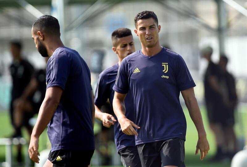 Ronaldo during training. Reuters