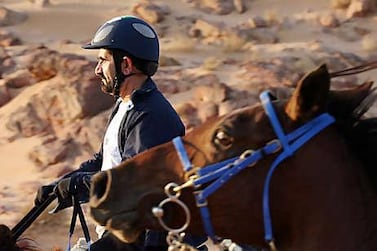 Sheikh Mohammed, Vice President of the UAE and Ruler of Dubai, competes with his horse in the Wadi Rum International Endurance Ride in the Jordanian desert on November 14, 2008. AFP