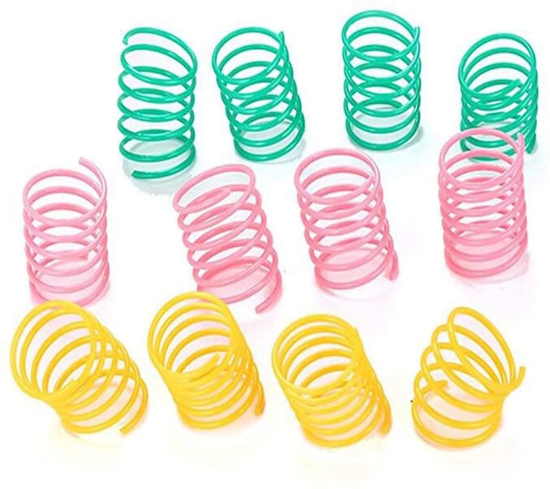 Pet wide plastic colourful springs cat toys, Dh39, Amazon.ae.