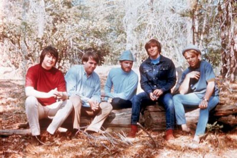 This is an undated photo of the rock and roll group Beach Boys at an unknown location.  (AP Photo)