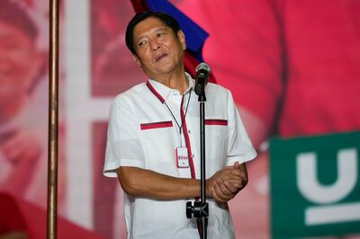Ferdinand Marcos Jr's apparent victory marks an astonishing reversal of the 1986 “People Power” pro-democracy revolt that booted his father into global infamy. AP