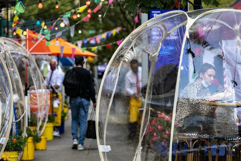 Each bubble can seat up to six people. Reuters