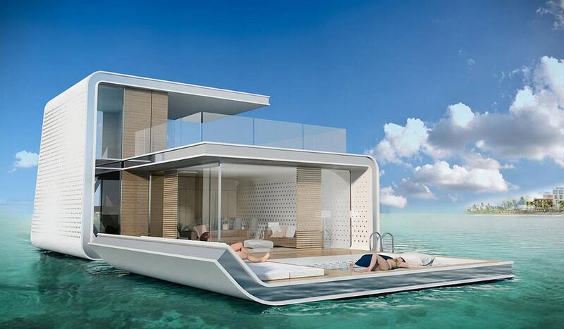 Why live above the water when you can live below? The developer Kleindienst Group announced in February its plans to build underwater villas on Dubai’s World Islands. The villas, given an initial price of Dh5 million, will be located in the Heart of Europe chain of islands in the offshore development and will have one floor below the water and two above. Although a sale of the villas was initially announced, approval was yet to be granted for the project, according to master developer Nakheel. Courtesy Kleindienst Group